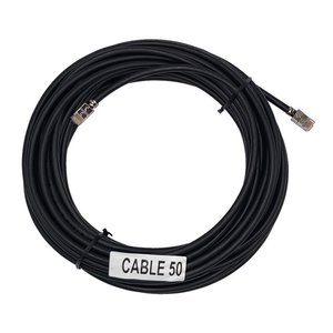 EtherWAN CABLE 50 Shielded CAT6 Outdoor Standard Patch Cable, RJ45 Plug to Plug 568B Wired, Solid, PVC Jacket, 50', Black