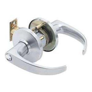 BEST 9K37D15DS3626 9K Series Storeroom Cylindrical Lever Lock with Contour Angle, Return Lever Design, Accept 7-Pin Best Core, Satin Chrome