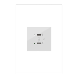 Pass and Seymour ARUSB30PDW4 6A 30W USB-PD Type C/C, White