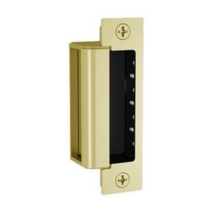 HES 1600-CDB-606-LM 1600 Series Complete Electric Strike for Deadbolt Locks with 1DB Faceplate Kit, Lock Monitor, Satin Brass