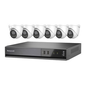 Honeywell HKCNV080102CE5R306 Color Night Vision Video Surveillance Kit, Includes 8-Channel CNV NVR 2TB, and (6) 5MP Ball Cameras