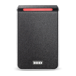 HID 40TKS-01-006RD9 Signo 40 Contactless Smartcard Reader with Terminal Strip Connection, Seos Profile, Black with Silver Trim