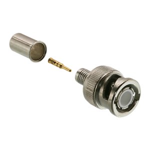 Triplett 305-2TP BNC Male 3 Piece Crimp Connector, 5', Black