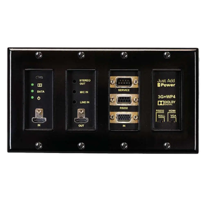 Just Add Power UL-718WP4-BL UltraHD 4K HDMI 2G+ Wallplate Transmitter, Black