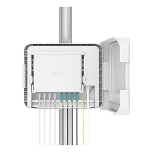 Ubiquiti UISP-Box-Plus Weatherproof Enclosure for UISP Switch Plus, Pole Mountable, UV-Stabilized Polycarbonate