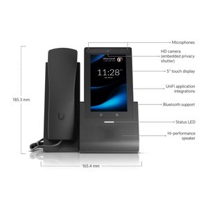Ubiquiti UTP-G3-TOUCH-PRO Desktop Smartphone for UniFi Talk, 5" Touch Display