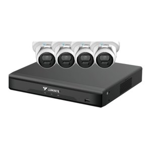 Luminys K54-4D1A2 LumiDeterrent Bundle, 4-Channel 8MP NVR and (4) 5MP Turret Cameras