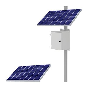 KBC Networks KBC-AL2-600W Advanced Remote Power Kit with 2-Solar Panels 300W, Enclosure and Side Panel Mount for 3-6" Pole