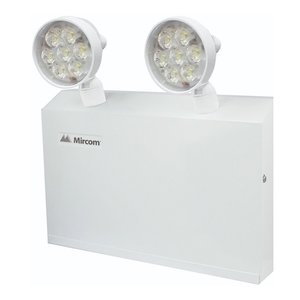 Mircom EL-7062S5 Emergency Light Unit with 2x5W LED Heads, Remore Capable, 12V, 95W