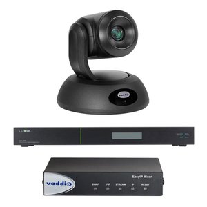 Vaddio 999-30231-000 EasyIP 20 Mixer Base Kit, Includes PTZ Camera, Switcher, and Audio Matrix, Black