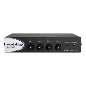 Vaddio EasyUSB PRO MIC I/O Series Channel Professional Microphone Input Device with Built-in Acoustical Echo Cancelation, Black (999-8520-000)