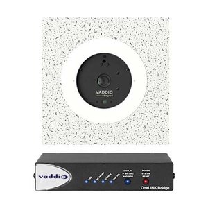 Vaddio 999-99680-300 4K HDBT Document Conference PTZ Camera, OneLINK Bridge