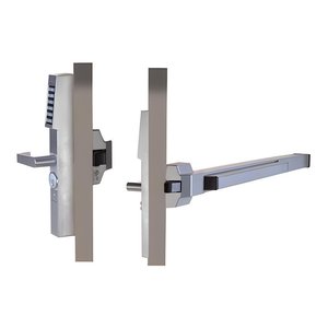 Napco DL1300ET/26D Trilogy Narrow Stile Pin Exit Keypad Lever Lock Audit Trail, Grade 1, Satin Chrome Finish
