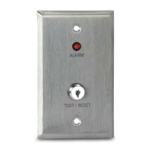 Napco FWC-FSLC-DUCTRA Fire System Remote Indicator Plate with LED Indicator and Key Reset