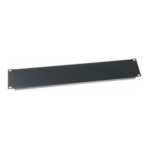 Middle Atlantic EB2 2U RMS Blank Rack Panel, Flat, Flanged, Steel, Black Powder Coat