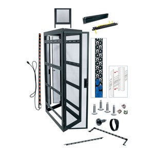 Middle Atlantic MRK-4436-NVR MRK Series 22" Pre-Configured Rack with Side Panel, 36" Deep, 44U RMS, Black