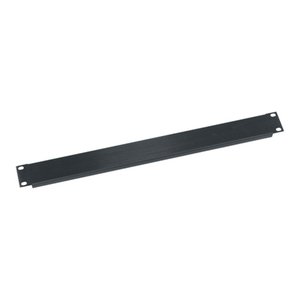 Middle Atlantic PBL-1 Flanged Aluminum Rack Blank Panel, 1U RMS, Flat Black Powder Coat