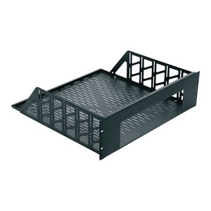 Middle Atlantic RSH4S3S RSH Series Textured Custom Rack Shelf, 11.5" Deep, RU, Black