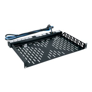 Middle Atlantic U1V Utility Rack Mounted Shelf, 10.8" Depth, Vented Rack Shelf, 1U RMS, Black