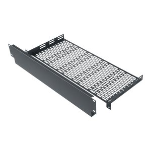 Middle Atlantic UFA-8-F2 UFA Series 1U RMS Small Device Mounting Rack Shelf with 2U RMS Faceplate, 8" Depth