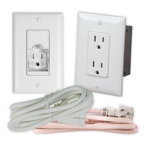 On-Q CPT7526WHR6 Enclosure In-Wall Power Kit, 6', White