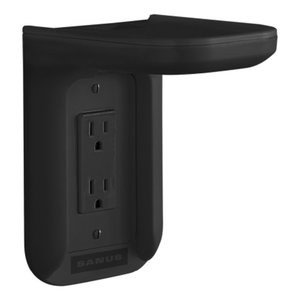 Sanus WSOS1-B1 Sanus WSOS1 Outlet Shelf for Electronics and Speakers up to 10 lb, Black