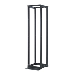 Ortronics 19-96-T4SDA2132 Adjustable Dual Equipment Rack, 51U RMS, 21"-32" Depth, Black