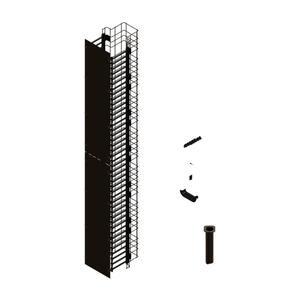 Ortronics MM20VMS710-B Mighty Mo 20 Vertical Manager with Cover, 10" Wide x 13.62" Deep for 7' Rack, Black