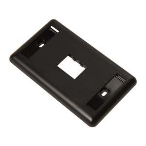 Ortronics 40300549-00 FPTJ1 Hole SGPC Wall Plate, Black