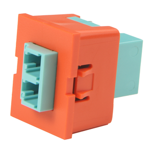 Ortronics 63700076-43 TracJack Module, LC, DX, Blue Adapter, Orange Housing
