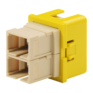 Ortronics 63700066-44 TracJack Module, SC, DX, Beige Adapter, Yellow Housing