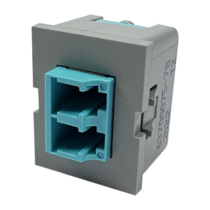 Ortronics 63700075-78 OM3/4 TracJack Adapter Module, LC Duplex, Gray Housing