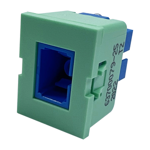 Ortronics 63700079-25 Flush-Mount Adapter TracJack, Single-Mode, SC Simplex, 1-Fiber, Green