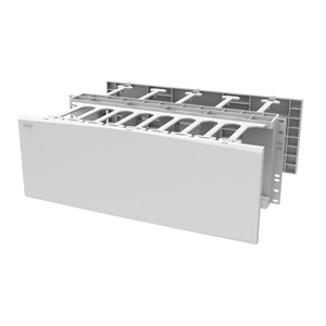 Ortronics DHMC4RU-W Horizontal Cable Manager, Double-Sided Cover, 4RU, White