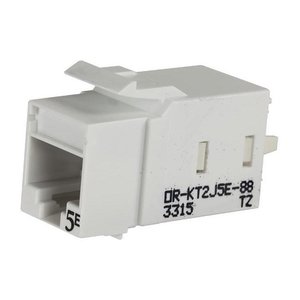 Ortronics KT2J5E-44 Category 5e Keystone Jack, Lacing Cap Termination, Yellow
