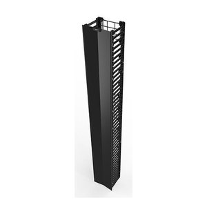 Ortronics QVMS710 Q-Series Vertical Manager, 7' H x 10" Wide, Single-Sided, Polycarbonate, Black