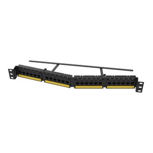 Ortronics SPA6AU24 TechChoice CAT6A/10G Angled 24-Port High Density Patch Panel