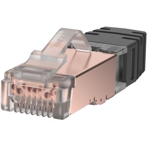 Panduit SPS6X88-C Pan-Plug Category 6A Modular Plug, 23-24 AWG, Shielded, 100-Pack