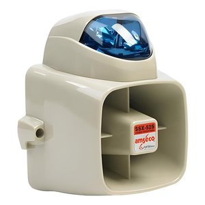 Potter SSX-52SB 120 dB Durable Siren, Wall Mount, Blue Lens