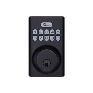 IQ IQDLK-PGOK-MB PowerG Smart Deadbolt with Key Override, Matte Black