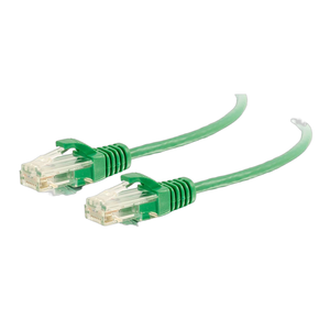 Quiktron 576A-RD20-015 15' VS CAT6A Snagless UTP Slim Ethernet Cable, 15', Green