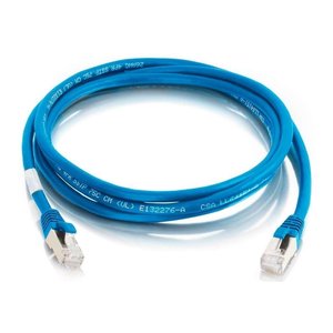 Quiktron 576A-S10-010 Q-Series Patch Cord, CAT6a Shielded, Booted, 10', Blue