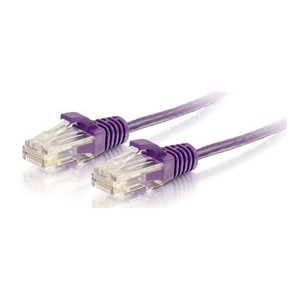 Quiktron 576-RD45-002 2' VS CAT6 Snagless Slim Ethernet Cable, 2', Purple