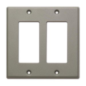 RDL CP-2G Double Cover Plate for Decora-Style Products, Gray
