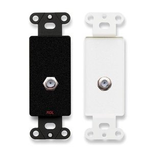 RDL DB-F Decora Double Type F Jack Wall Plate for Coaxial Connections
