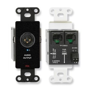 RDL DB-TPR1A Format‑A Active Single‑Pair Twisted Pair Audio Receiver with XLR Output, Black