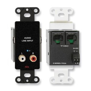 RDL DB-TPS2A Active Two-Pair Sender Stereo RCA Jack Inputs, Twisted Pair Format-A