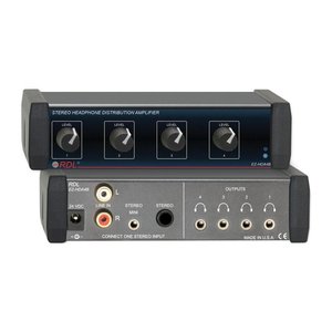 RDL EZ-HDA4B 4-Channel Stereo Headphone Distribution Amplifier