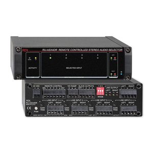RDL RU-ASX4DR Remote Controlled Stereo Audio Selector with VCA 4x1