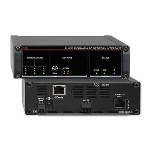 RDL RU-FN Format A to Network Interface, 1 Format A, 1 Balance Line Aux Input, Dante Output